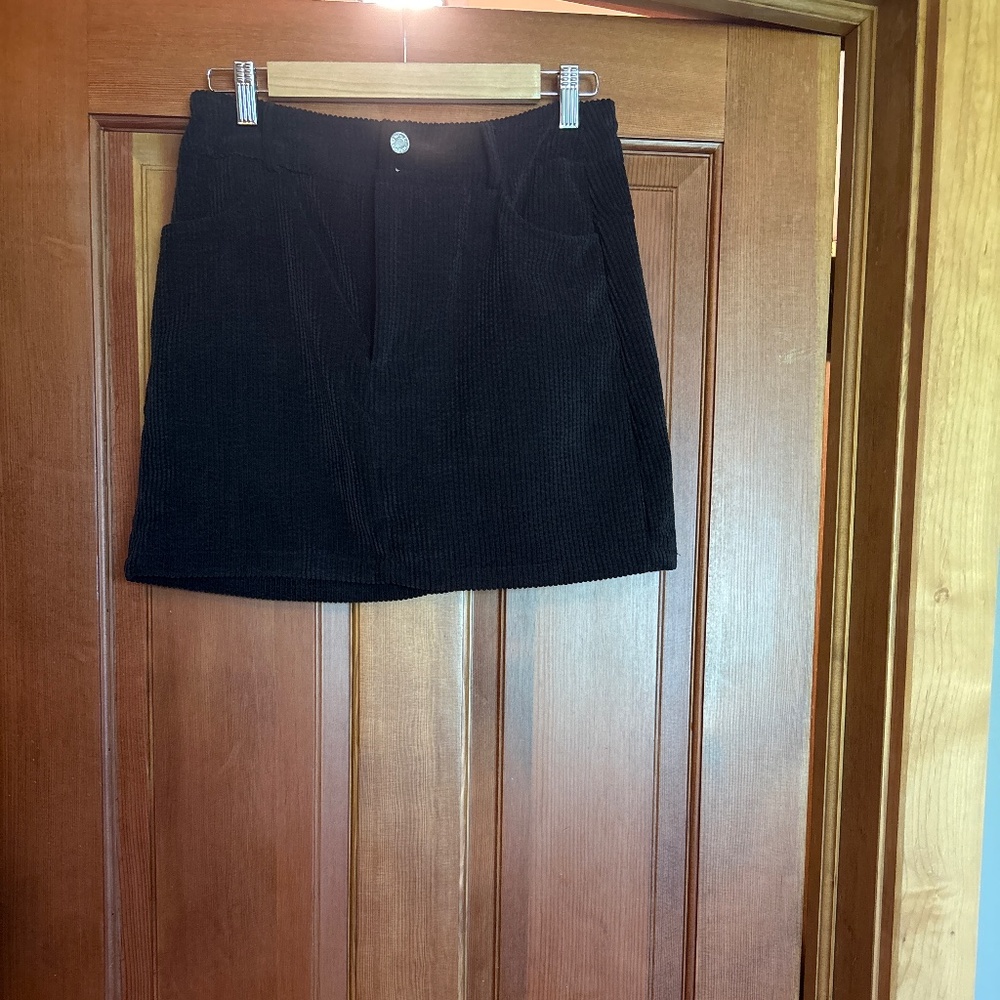 Corduroy mini skirt